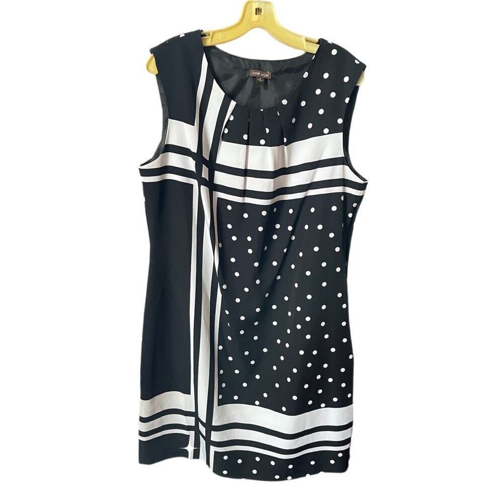 Vior Vior size 14 sheath dress. Polka dots and stripes .